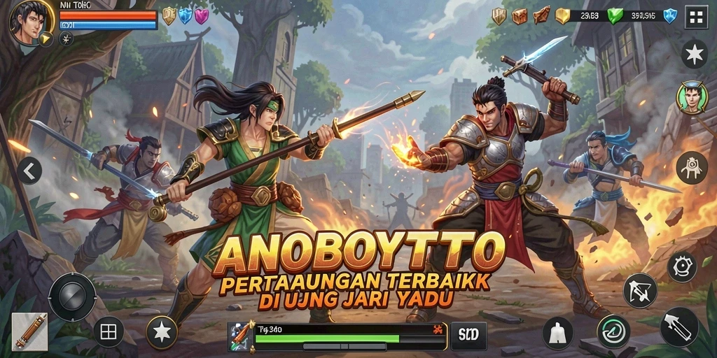 Screenshot ANOBOYTOTO menunjukkan aksi pertarungan yang intens.