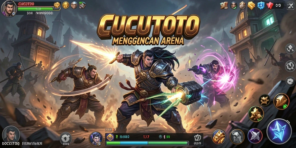 Gameplay seru dengan karakter bertarung di arena CUCUTOTO.