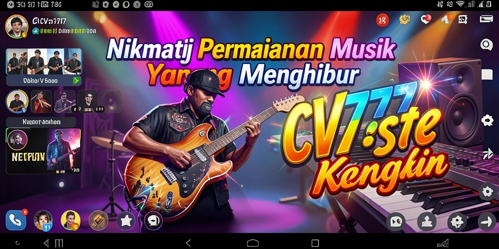 Screenshot gameplay CV777 menunjukkan serunya mengikuti irama musik.