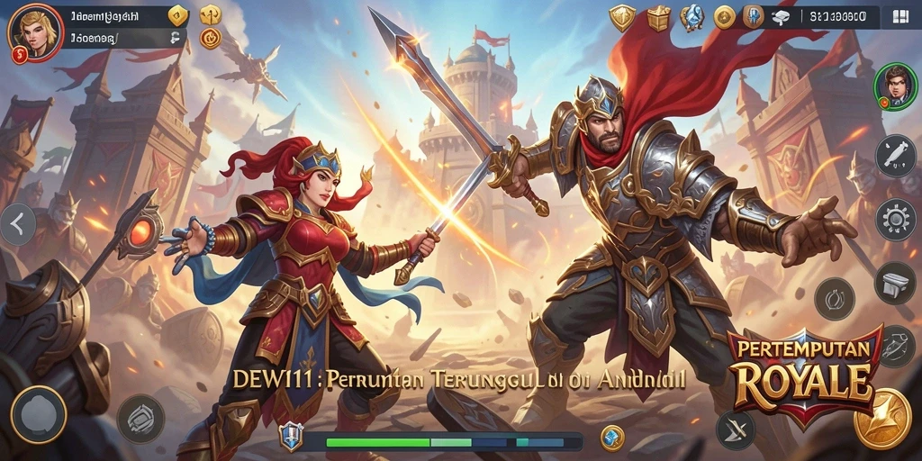 Tampilan gameplay DEWI11 yang seru dan mendebarkan dalam pertempuran Battle Royale.