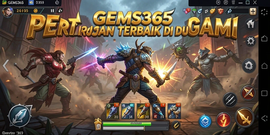 Tampilan gameplay menegangkan di GEMS365 dengan pertarungan yang intens.