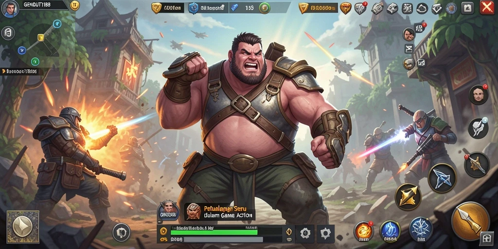 Tampilan gameplay seru GENDUT188 dengan aksi penuh tantangan.