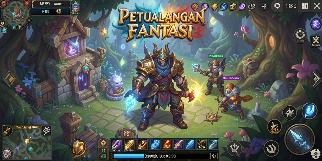 Tangkapan layar menggambarkan aksi seru dalam gameplay ARPG H89.