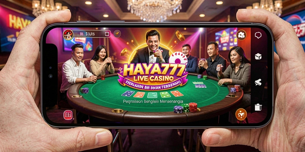 Screenshot HAYA777 menampilkan gameplay Live Casino yang mendebarkan.