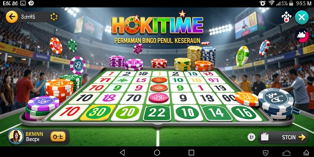 Tampilan gameplay HOKITIME saat bermain Bingo yang seru.