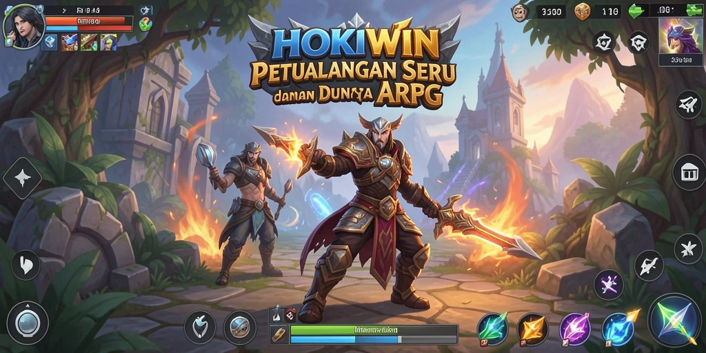 Gameplay HOKIWIN yang seru dan menantang dalam petualangan ARPG.