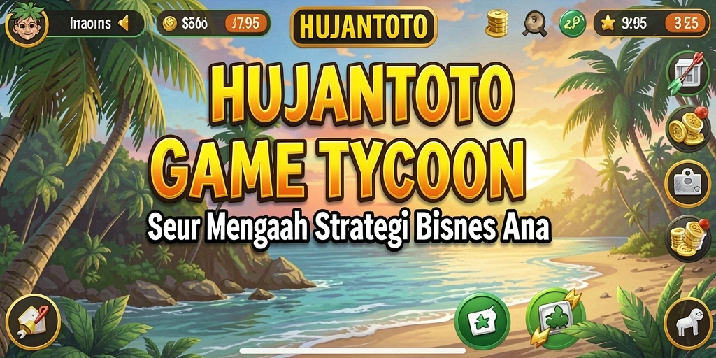 Screenshot menunjukkan gameplay menarik dari HUJANTOTO dengan elemen Tycoon.