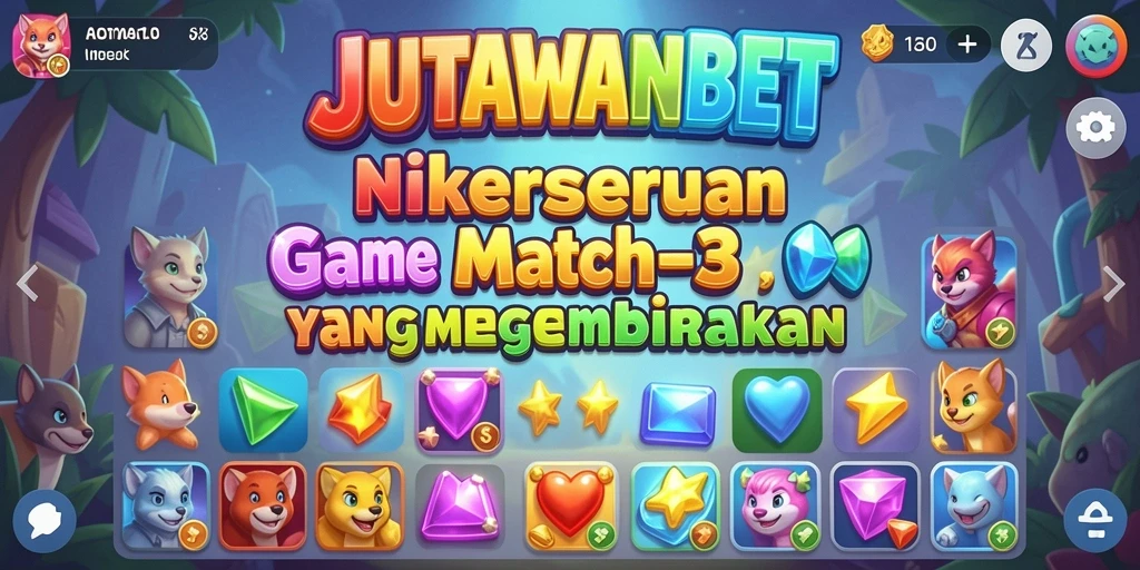Tampilan gameplay JUTAWANBET yang penuh warna dan menantang.
