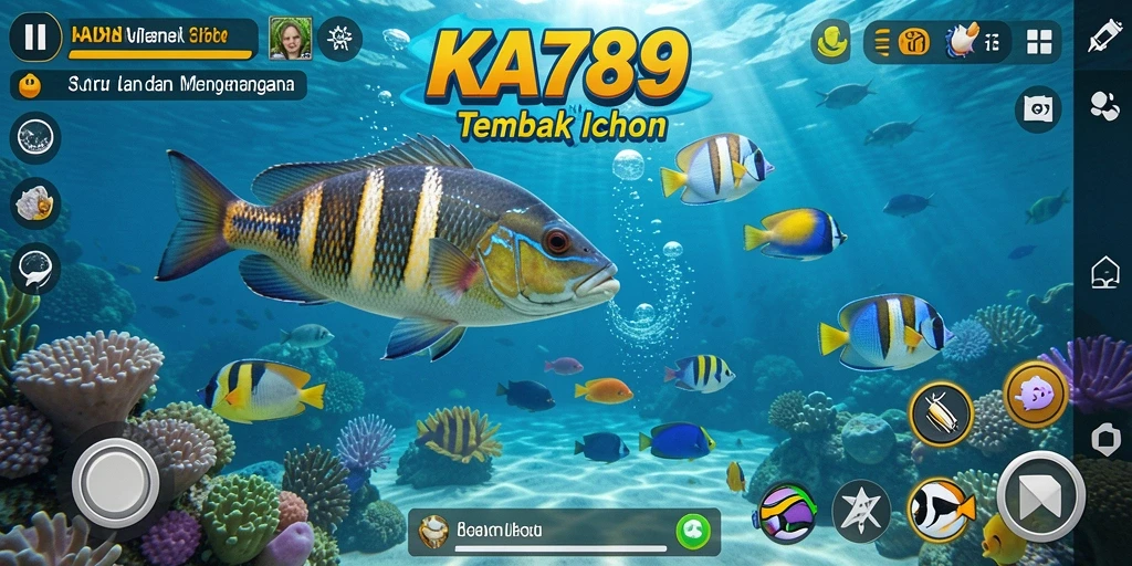 Screenshot gameplay KA789 menunjukkan aksi menembak ikan yang seru.
