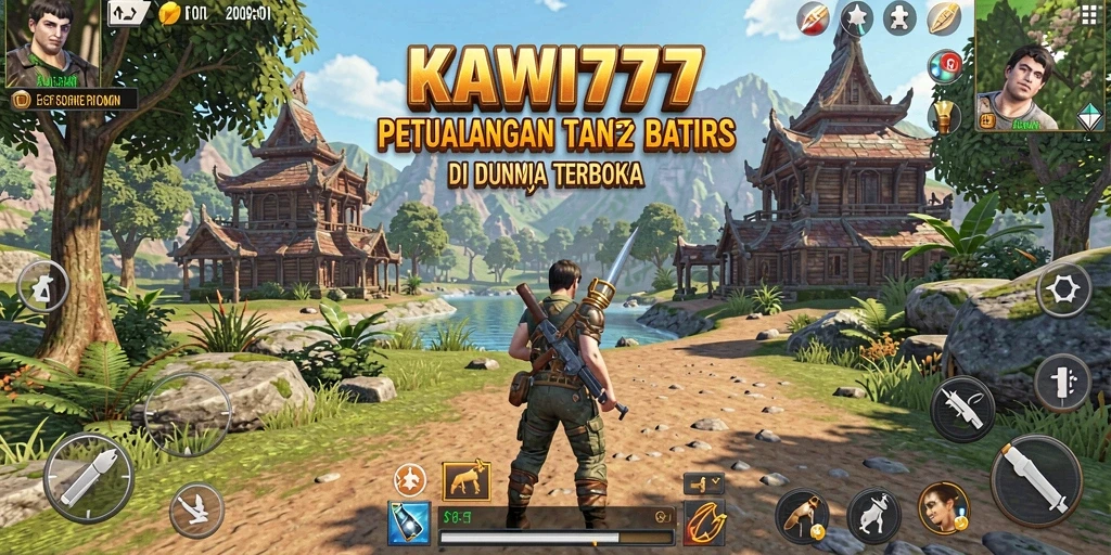 Screenshot menampilkan aksi gameplay KAWI777 di dunia terbuka.
