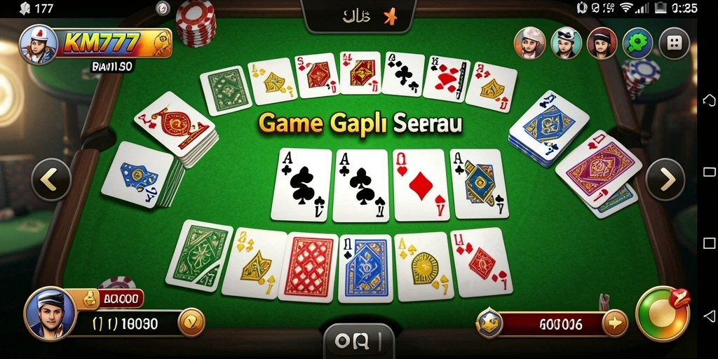Tampilan gameplay Gaple yang menarik dan seru.