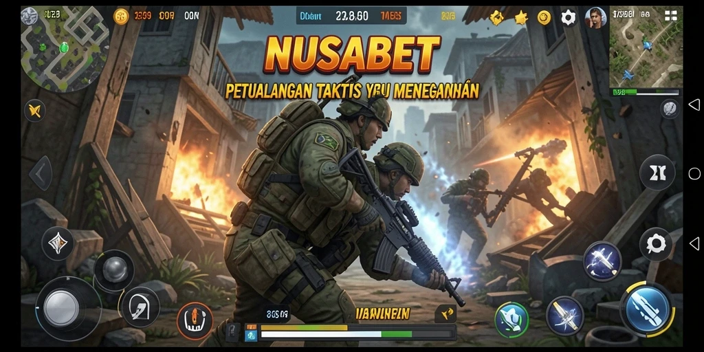 Tampilan gameplay menegangkan NUSABET yang penuh aksi.