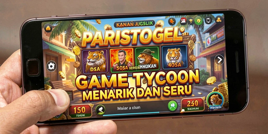 Screenshot PARISTOGEL menampilkan gameplay Tycoon yang mendebarkan dan interaktif.