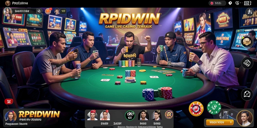 Tampilan gameplay RPIDWIN yang mendebarkan dan interaktif di Live Casino.