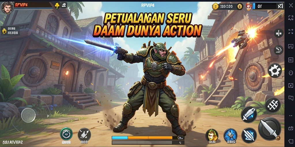 Gameplay Action RPVIP4 yang seru dan menantang.