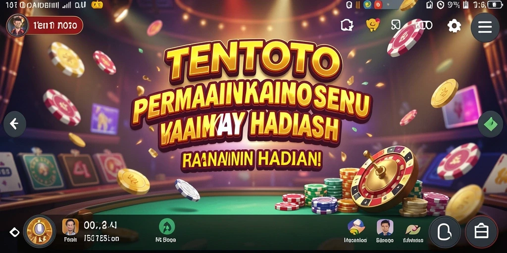 Screenshot gameplay TENTOTO menampilkan keseruan permainan Kasino yang nyata.