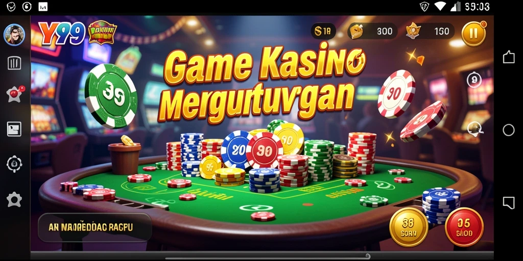 Screenshot gameplay Y89 menampilkan suasana seru dalam permainan Kasino.